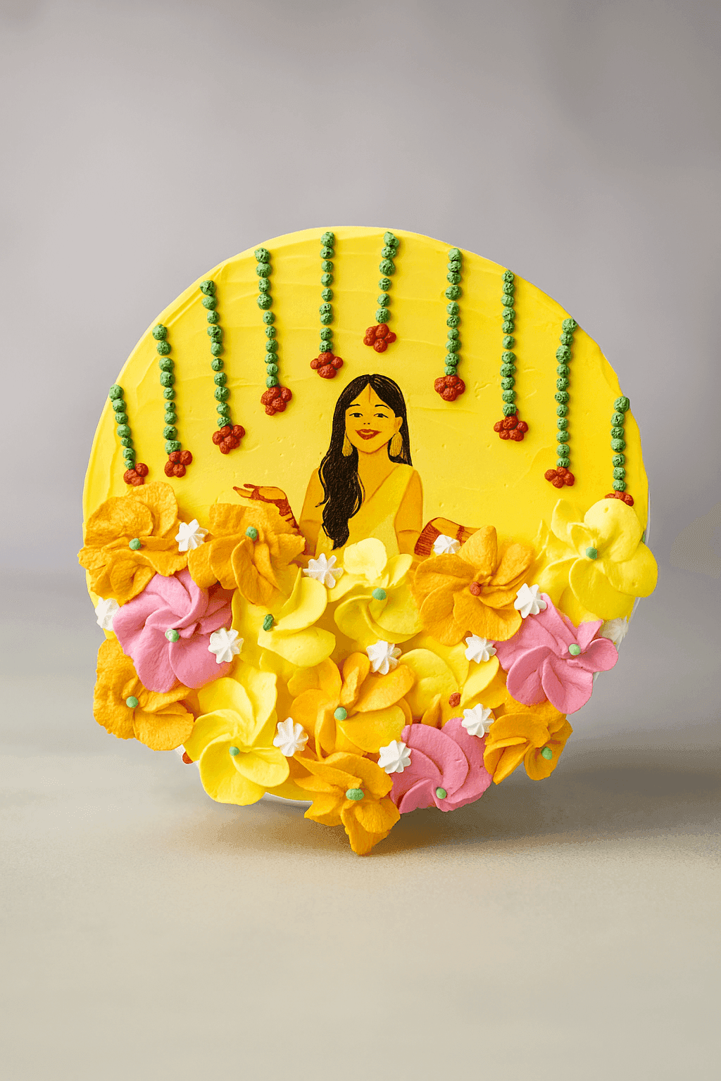 Haldi Ceremony Cake - wedding cake by Priastry in Fatepur & Diamond Harbour, West Bengal. A Haldi Ceremony Cake with a beautiful design and a delicious taste.